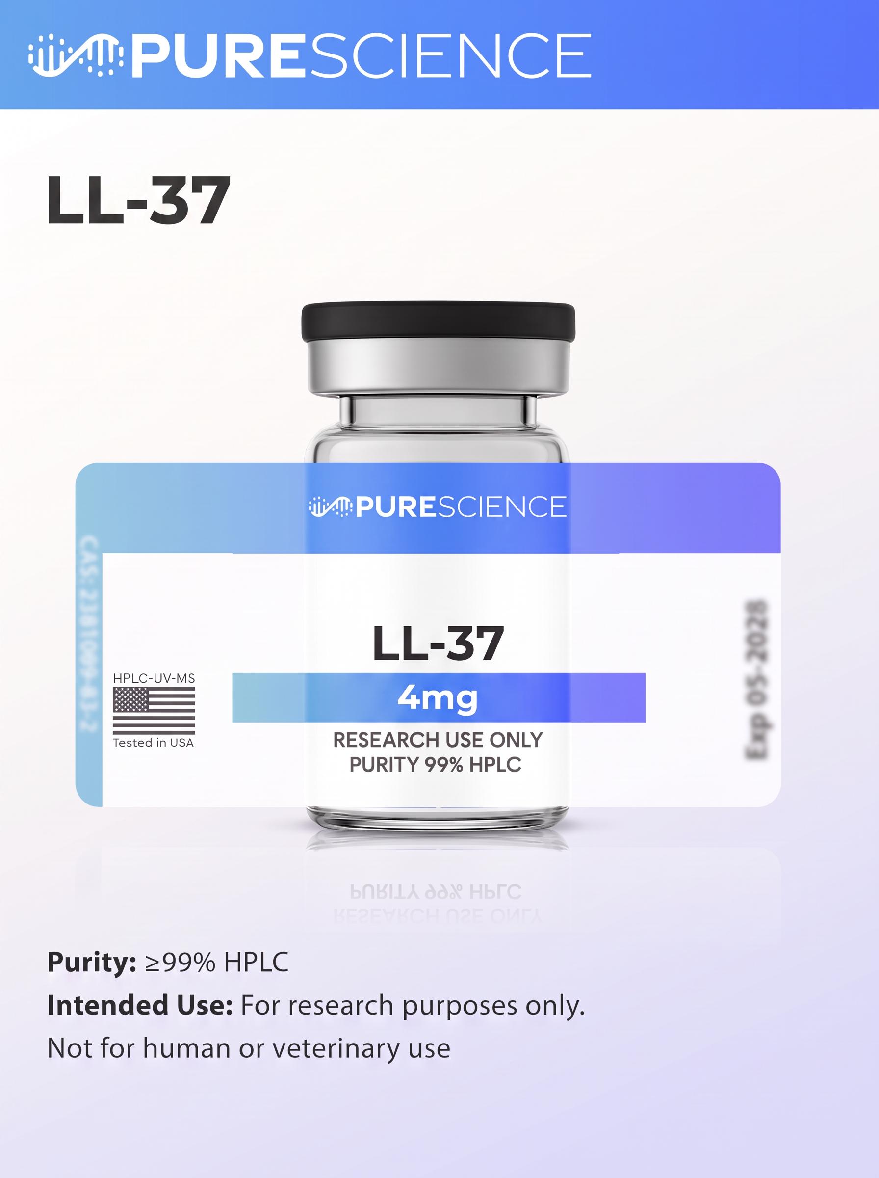 LL-37 research vial, research use only