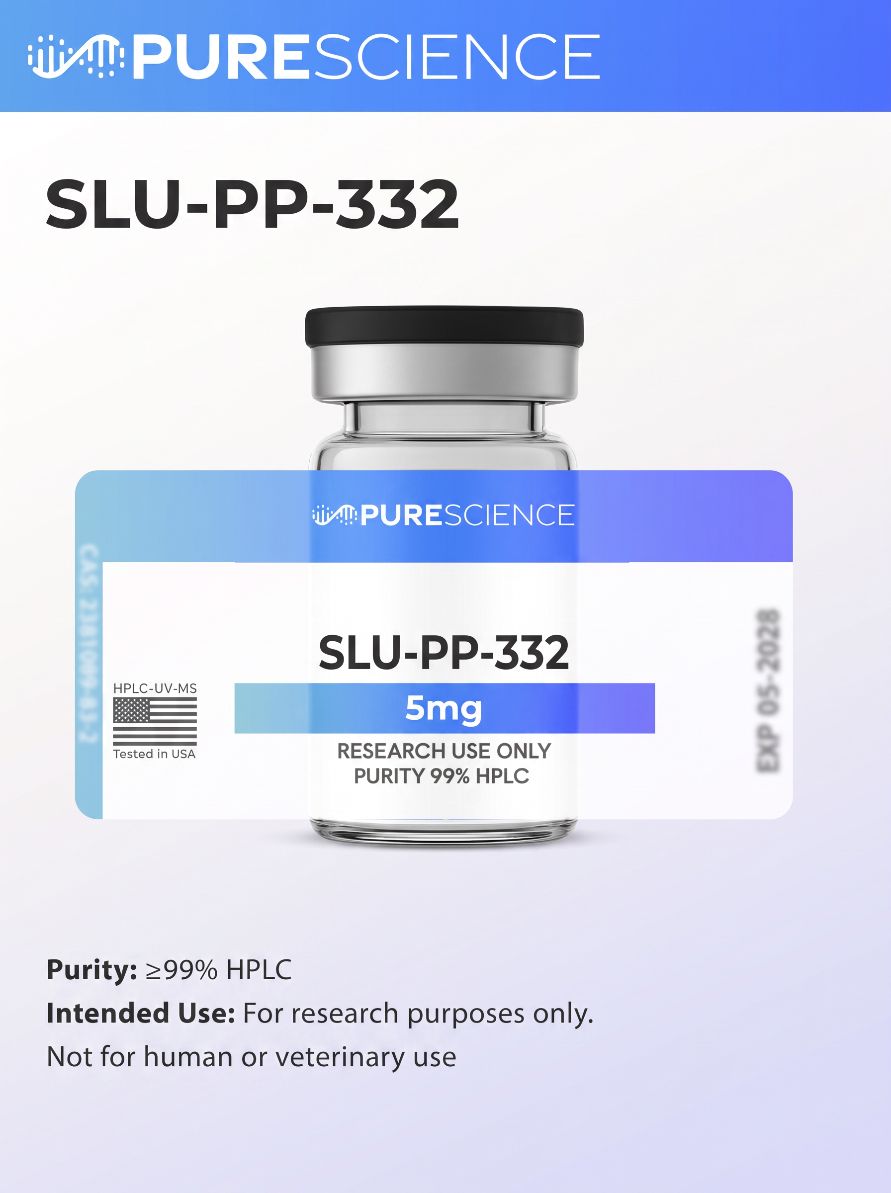 SLU-PP-332 research vial, research use only