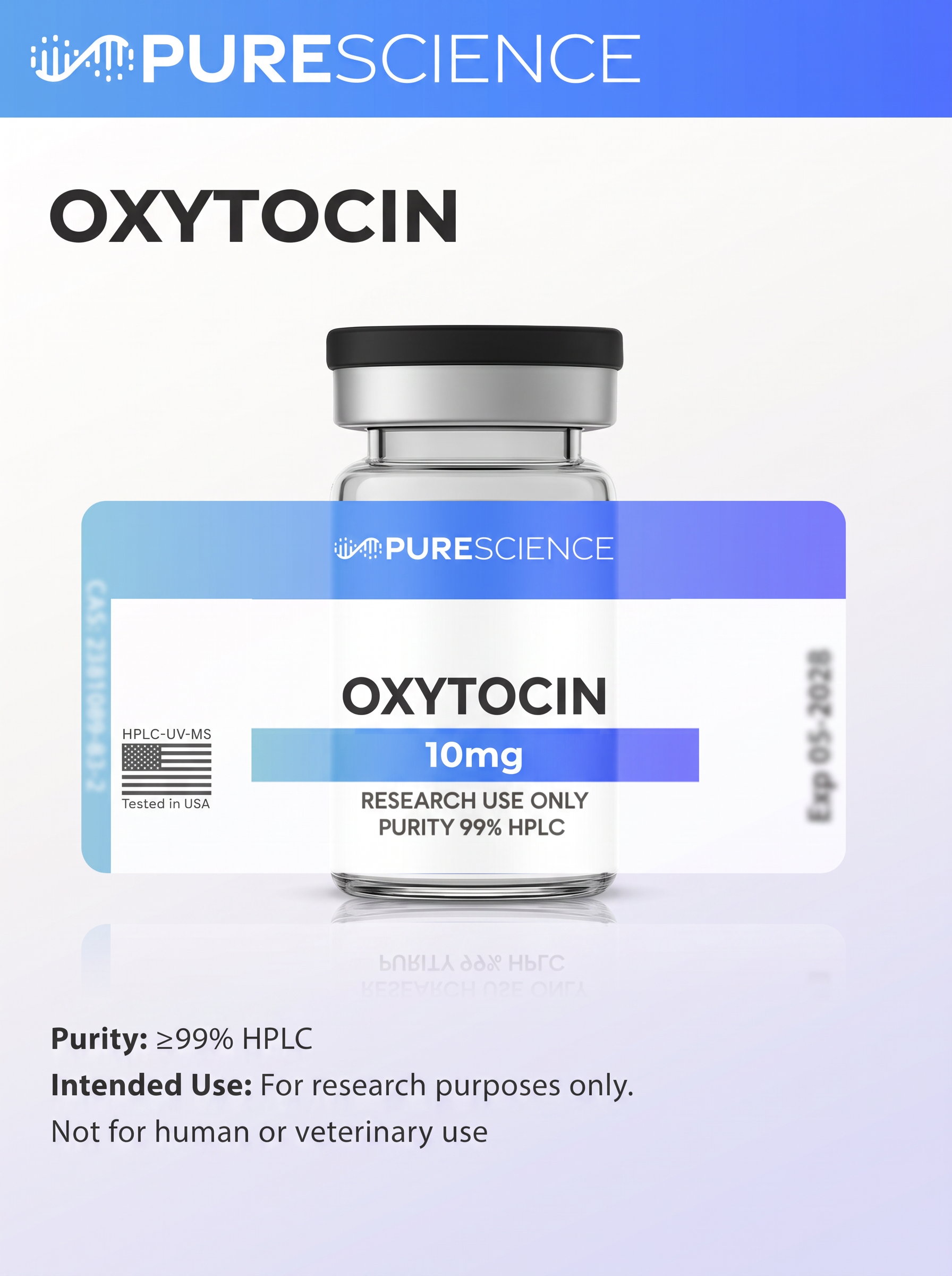 Oxytocin research vial, research use only