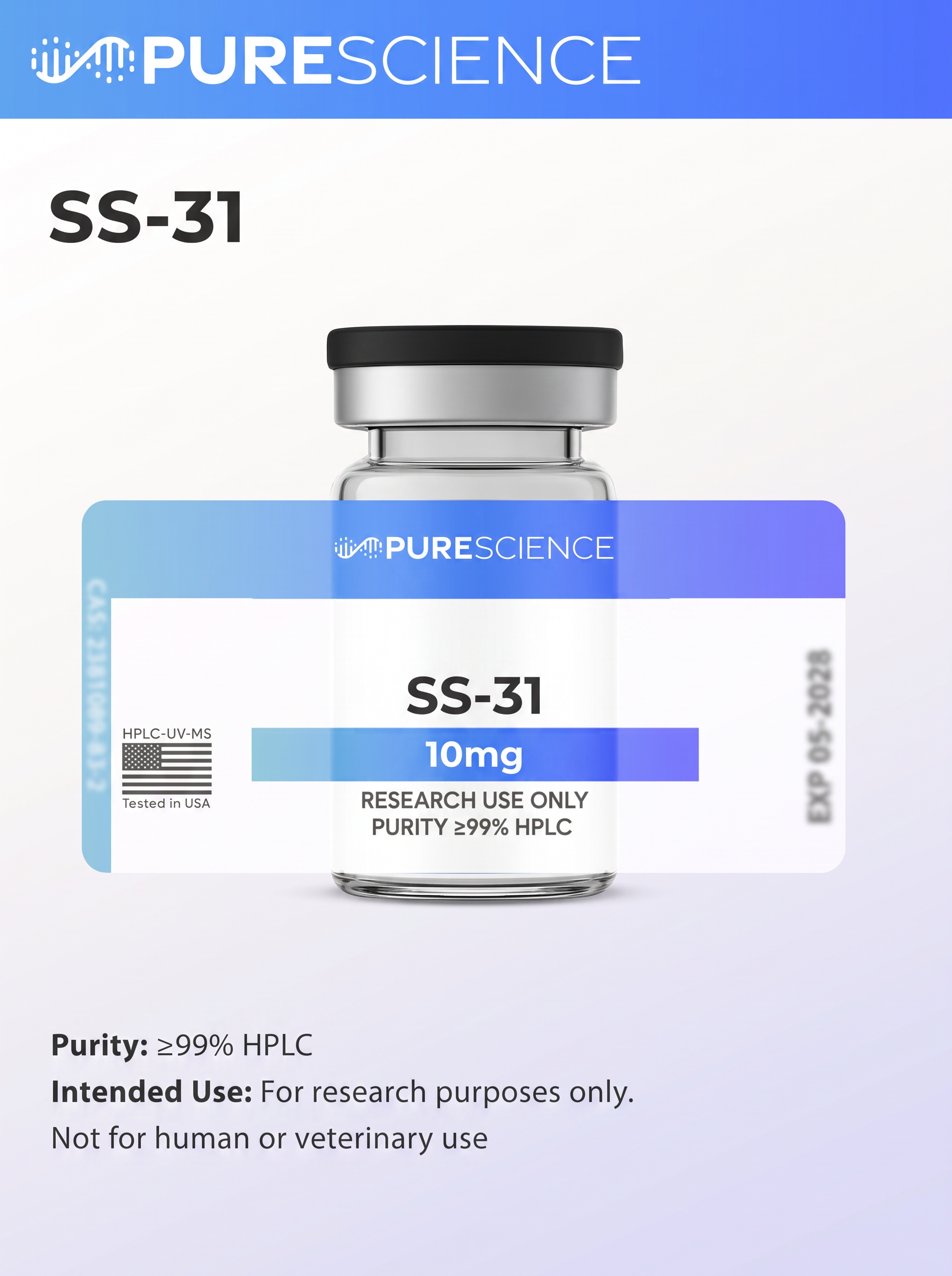 SS-31 research vial, research use only