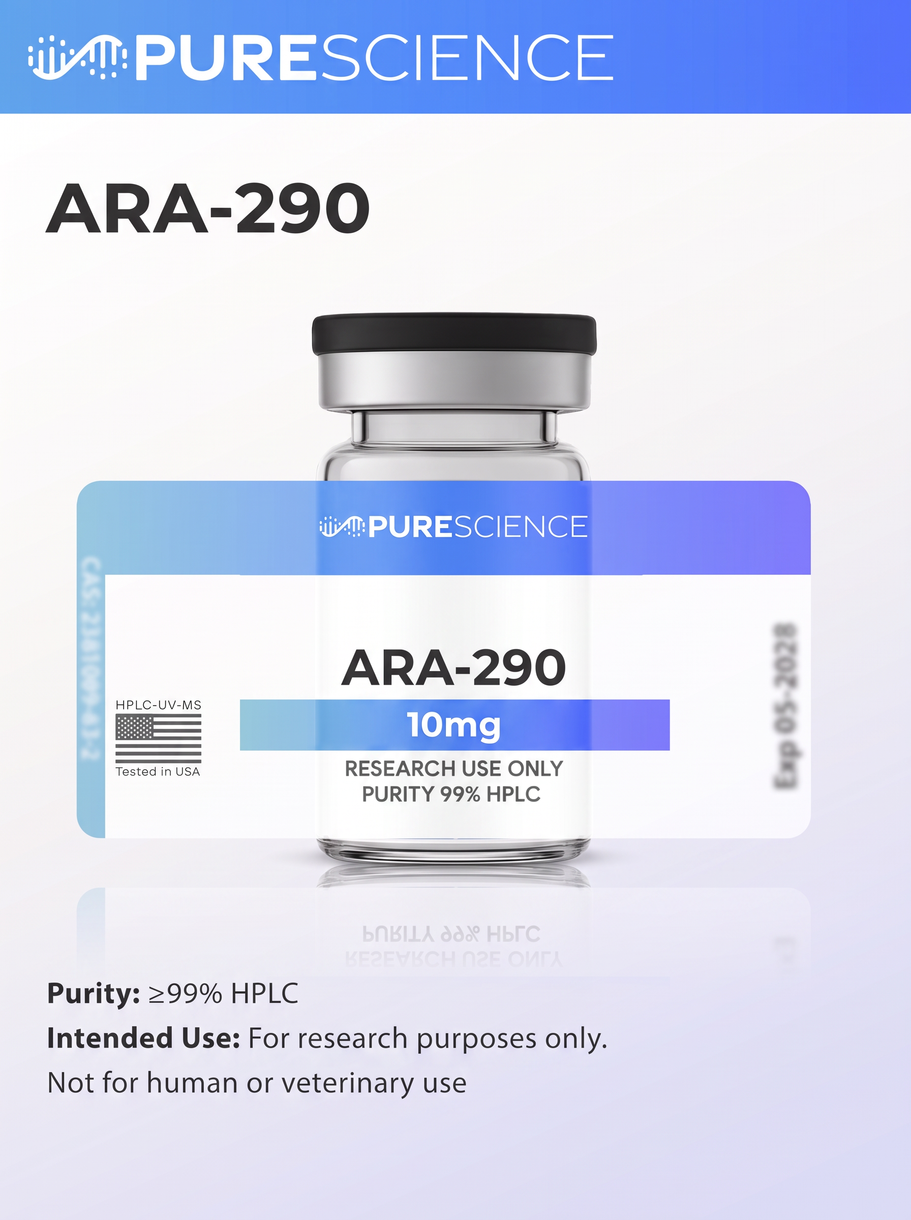 ARA-290 research vial, research use only