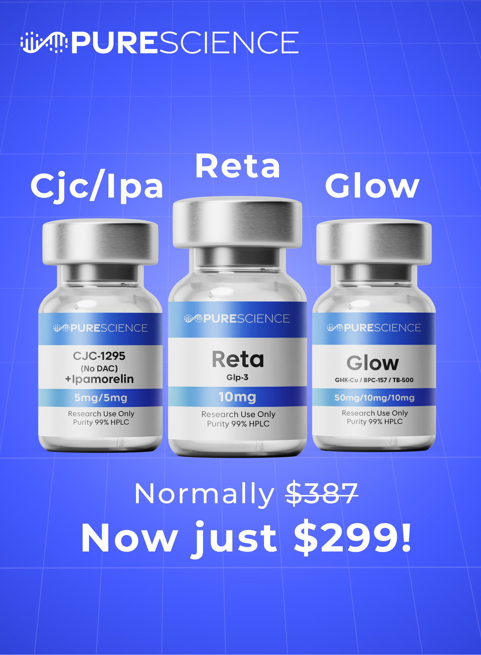 reta 10mg + cjc/ipa 5mg/5mg + glow bundle 10mg/10mg/50mg reta 10mg + cjc/ipa 5mg/5mg + glow bundle 10mg/10mg/50mg